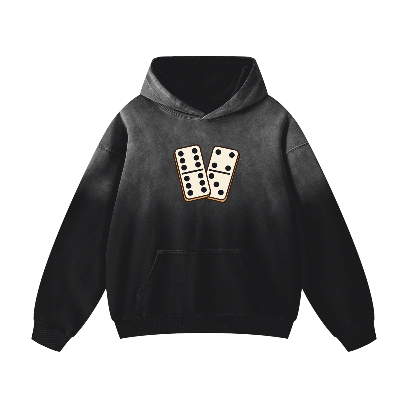 Dominoes Heavyweight Oversized Hoodie | Sunfade Washed, Premium Cotton